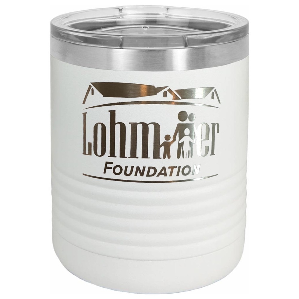White 10oz. Polar Camel Tumbler with Clear Lid